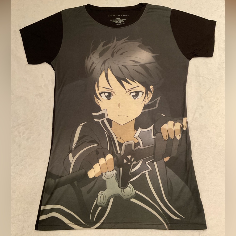 Sword Art Online Kirito Juniors T-Shirt Size Large Great Eastern Entertainment